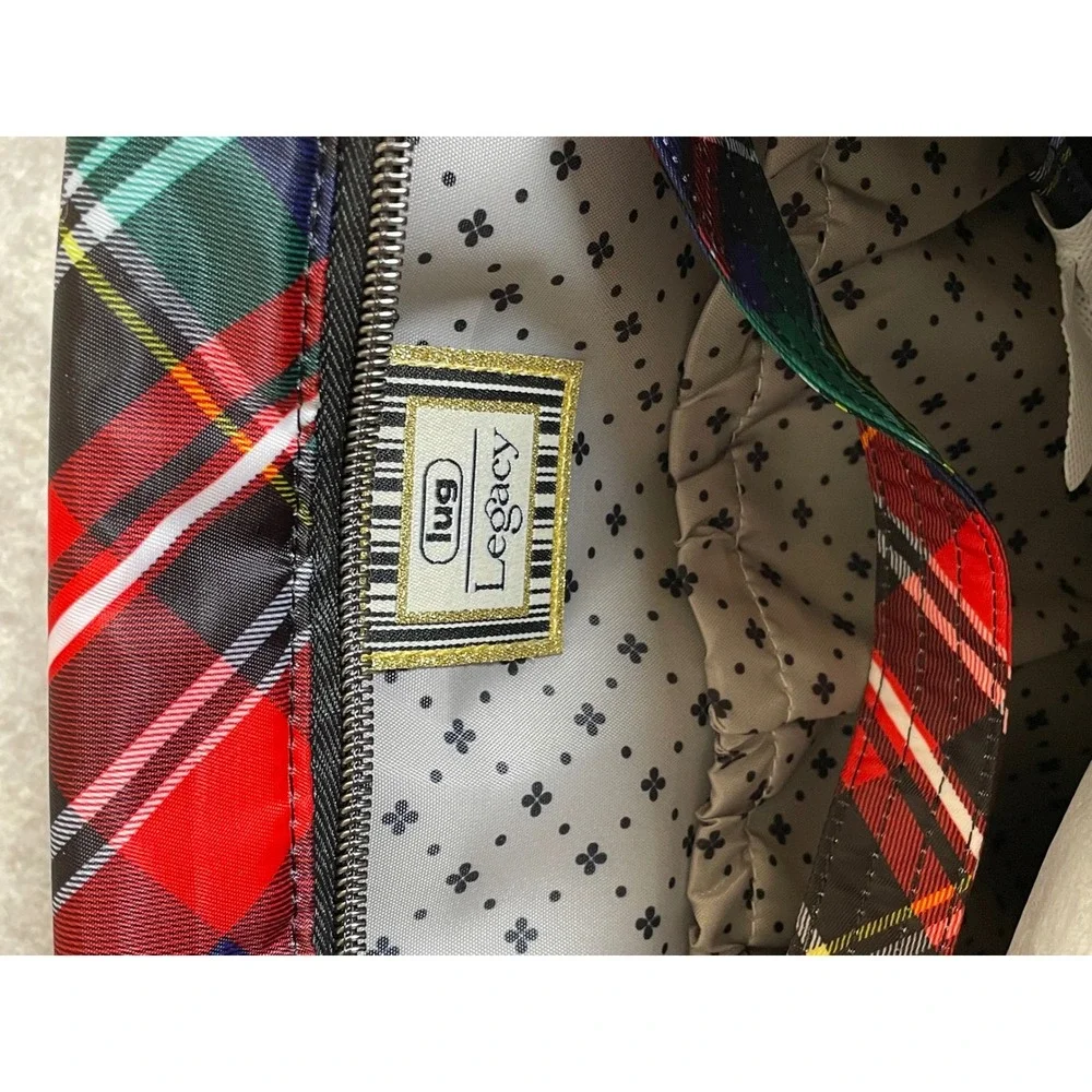 Lug Legacy Quilted Convertible Backpack Highland Multi Plaid Tote Bag NEW